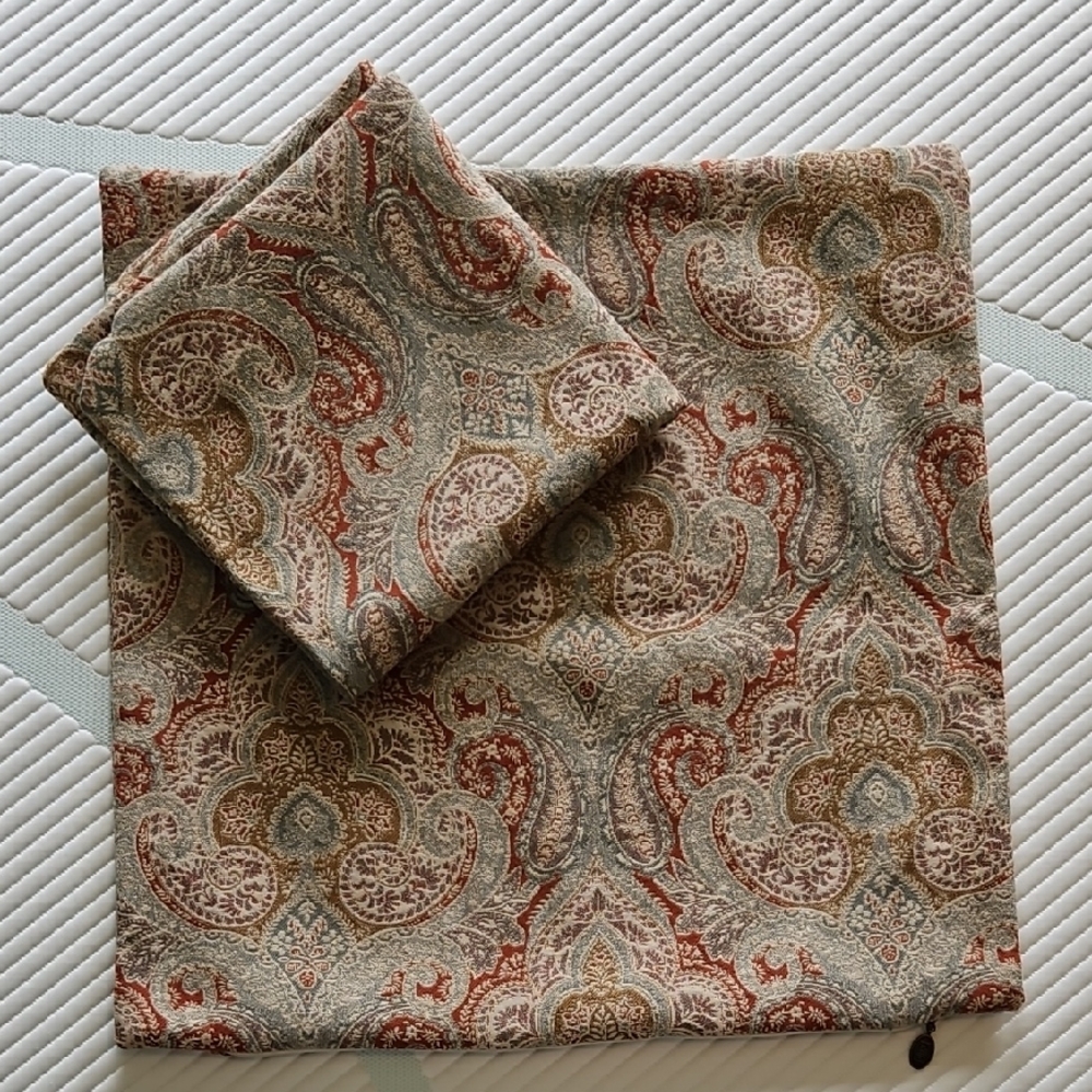 Pier 1 Paisley Pillow Covers - Rust, Blue, Beige